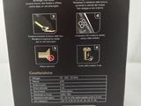a black box with instructions on how to use a knife