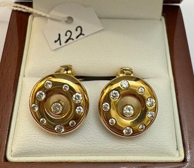 Paire de Boutons d'oreilles en or Jaune, Signés - CHOPARD - …