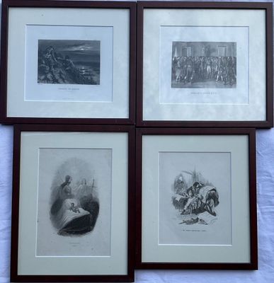 4 gravures autour de NAPOLÉON, dont éditeur Furne, encadreme…