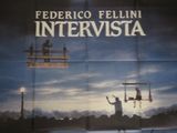 an italian movie poster for the film intervista