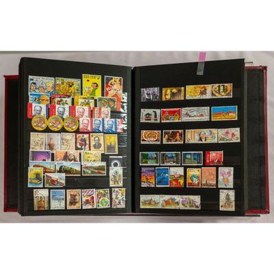a book with a lot of stamps on it