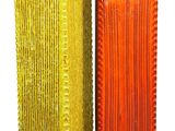 pair of orange and yellow vases on a white background