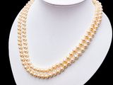 collier de perles à deux rangs avec fermoir en or