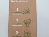 a cardboard box with instructions on how to plant a plant