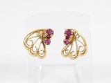 an image of a pair of gold and ruby earrings