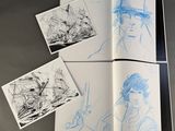 three drawings of a man in a hat and a woman in a top hat and a man in a top hat and a woman in a top hat