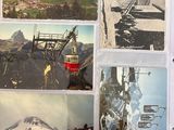 a book with pictures of a mountain and a ski lift