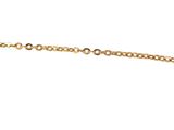a close up of a gold chain with a heart on it