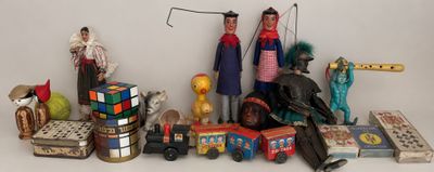 a lot of toys that are sitting on a table