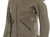 a women ' s leather jacket with zippers on the shoulders