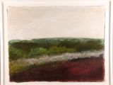 an image of a painting of a field with trees in the distance