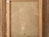 a painting of a wooden frame with a brown background