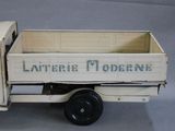 a toy truck that is sitting on top of a table