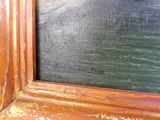 un gros plan sur une peinture représentant un encadrement de fenêtre