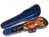 a violin in a case with a bow in it