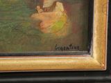 a picture of a painting of a woman holding a bird