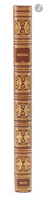 a tall book that has a design on it