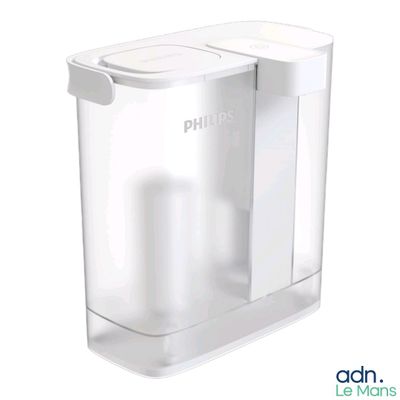 a white plastic container with two bottles in it