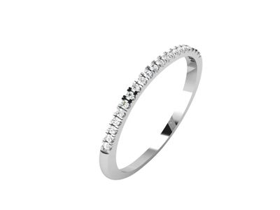 a white gold ring with diamonds on a white background