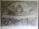 une photo encadrée représentant une peinture illustrant une scène religieuse