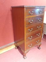 Chiffonier en bois naturel, à cinq tiroirs en façade, pose s… (photo 4)