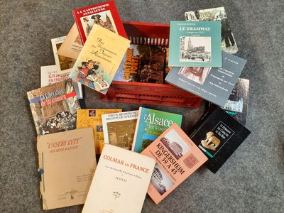 un grand nombre de livres posés sur le sol