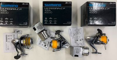 Lot de 3 moulinets ULTEGRA CI4 XSA 4500 Shimano. - Photo 1