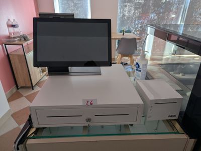 CAISSE AURES type YUNO II BASE 156 à écran tactile avec affi…