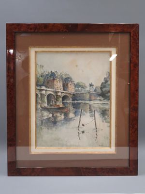 G.G. ROMANY (XXe siècle). Le Pont-Neuf et la statue d'Henri …