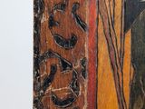 an image of a painting of a man holding a sword and a bird