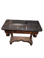 Console en bois et placage de loupe ouvrant à un tiroir en c… (photo 2)