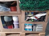 a cardboard box with a bunch of items inside of it