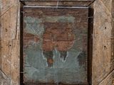 a picture of a wooden frame with a map on it