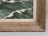 an image of a painting of a boat in the ocean