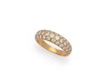 a diamond and eighteen - stone ring, by van cleef