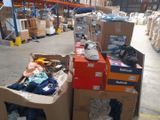 many boxes of shoes and other items in a warehouse