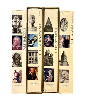 three books are stacked on top of each other on a white surface