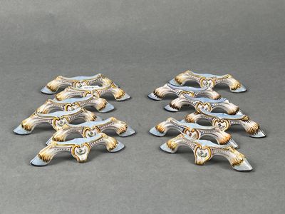 Emile GALLE (Lorraine). Réunion de 2 suites de 6 porte-coute… - Photo 1