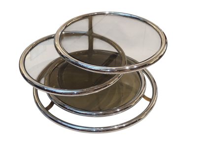 Milo BAUGHMAN (1923-2003), Table basse circulaire en métal c… - Photo 1