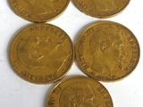 six british gold sovereigns