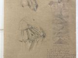 deux dessins représentant un homme et une femme sur une feuille de papier
