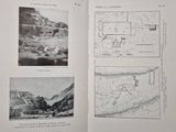 a book open to a page with pictures of a mountain