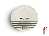 a close up of a button with a barcode on it