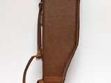 brown leather case for a gun on a white background