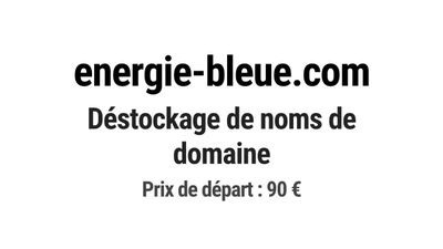 Nom de domaine energie-bleue.com.
