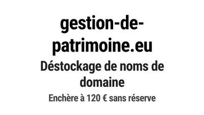 Nom de domaine gestion-de-patrimoine.