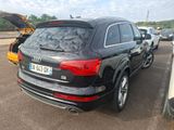 a black audi suv parked in a parking lot