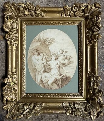 an old picture of a picture of a woman holding a child