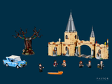 lego harry potter ' s hogwart castle with mini figures and a car