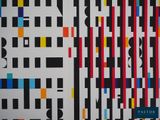 a picture of a wall that has many different designs on it